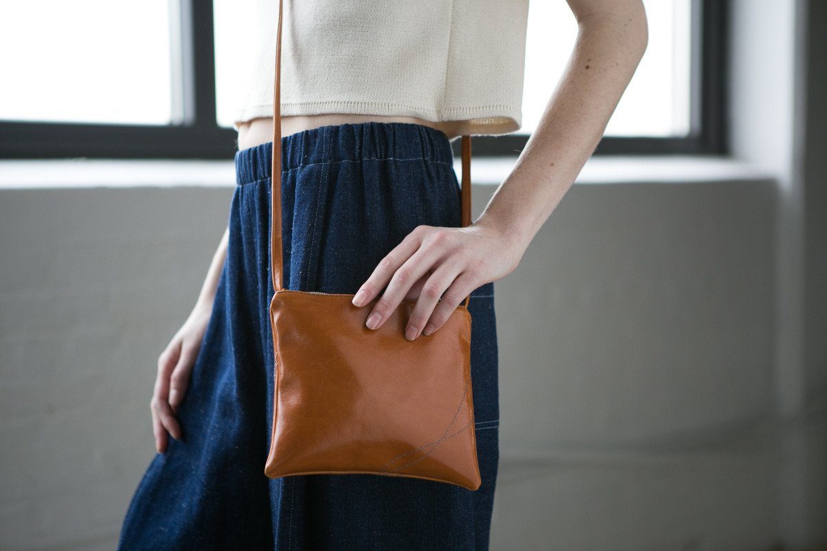 citrine yellow green lime crossbody vegan bag
