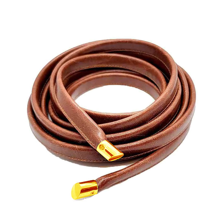 Skinny Wrap Belt- Vegan Leather made in the USA#color_ale-brown