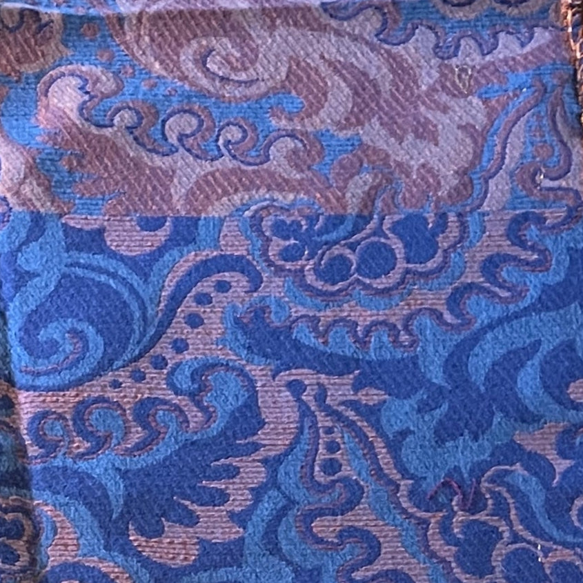 vintage western airlines seat fabric paisley purse