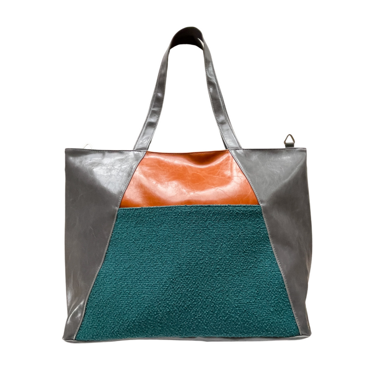 XL Troubadour Weekender Tote - Butterscotch and Teal Boucle
