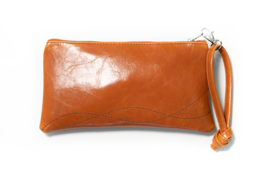 Large Valet Pouch from Glazed Vegan Leather made in the USA#color_butterscotch