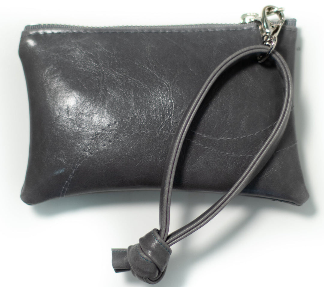 Small Valet Pouch Grey Vegan Leather