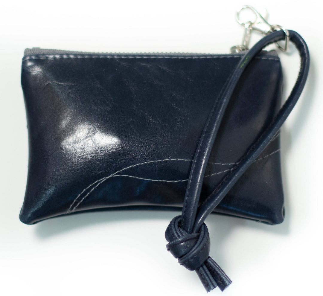 Small Valet Pouch Navy Vegan Leather