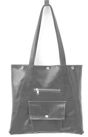 Womens Tote Bag - Metier Tote - Grey Vegan Leather made in usa