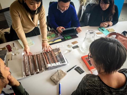 crystalyn kae looking at zipper with YKK reps