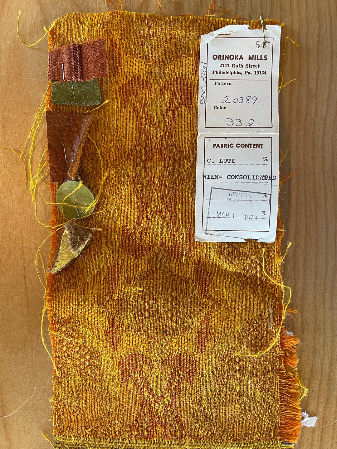 Egyptian Sungold: A 1973 EgyptAir Upholstery Fabric for the Boeing 707
