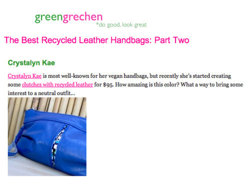 the best recycled leather bags on Green Grechen