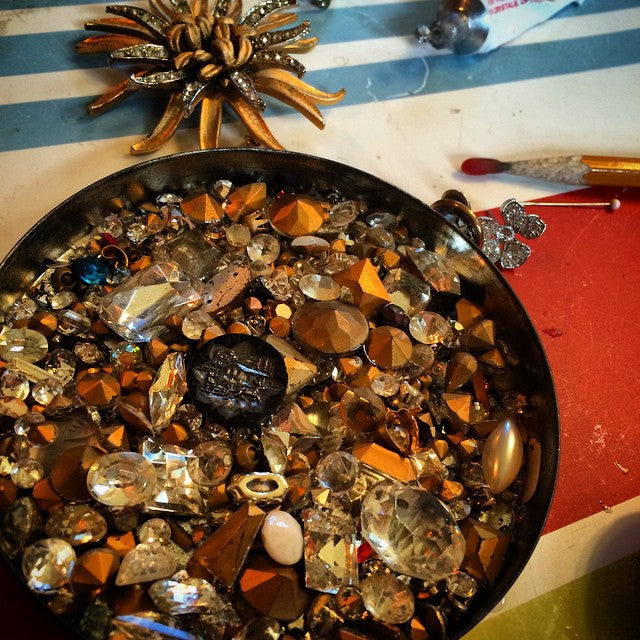 Learning the tedious OCD art of rhinestone replacement...I could get into this.