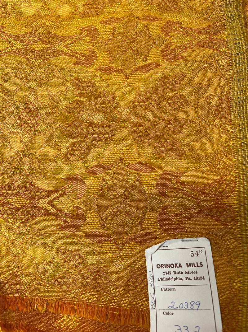 gold vintage airplane fabric developed for Egypt Air in the 1970's