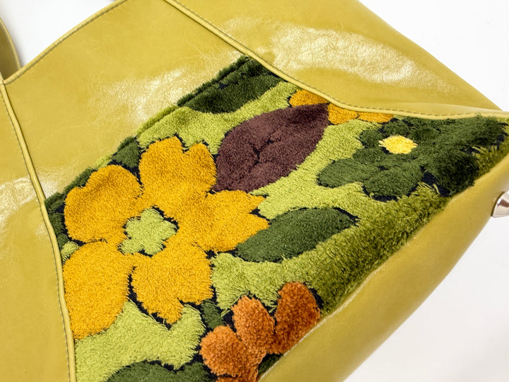 Mini Troubadour Tote - One of A Kind Citrine Floral Velvet