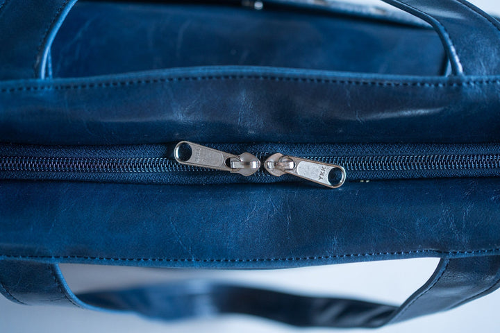 Troubadour Tote - Navy Glaze Coated Canvas