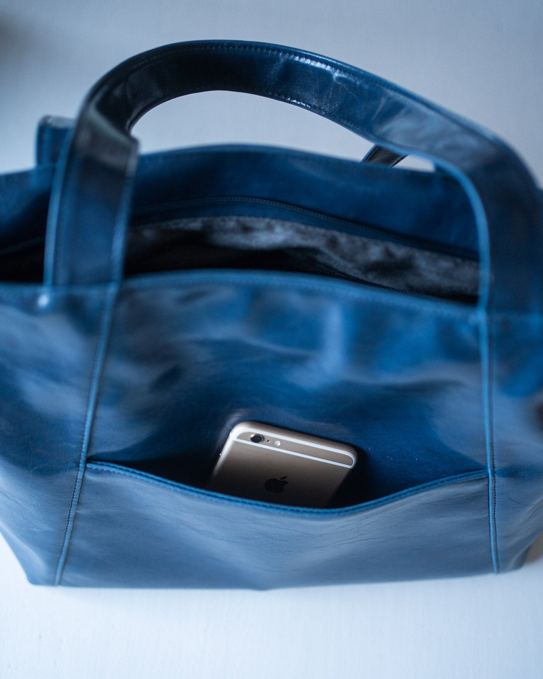 Troubadour Tote - Navy Glaze Coated Canvas