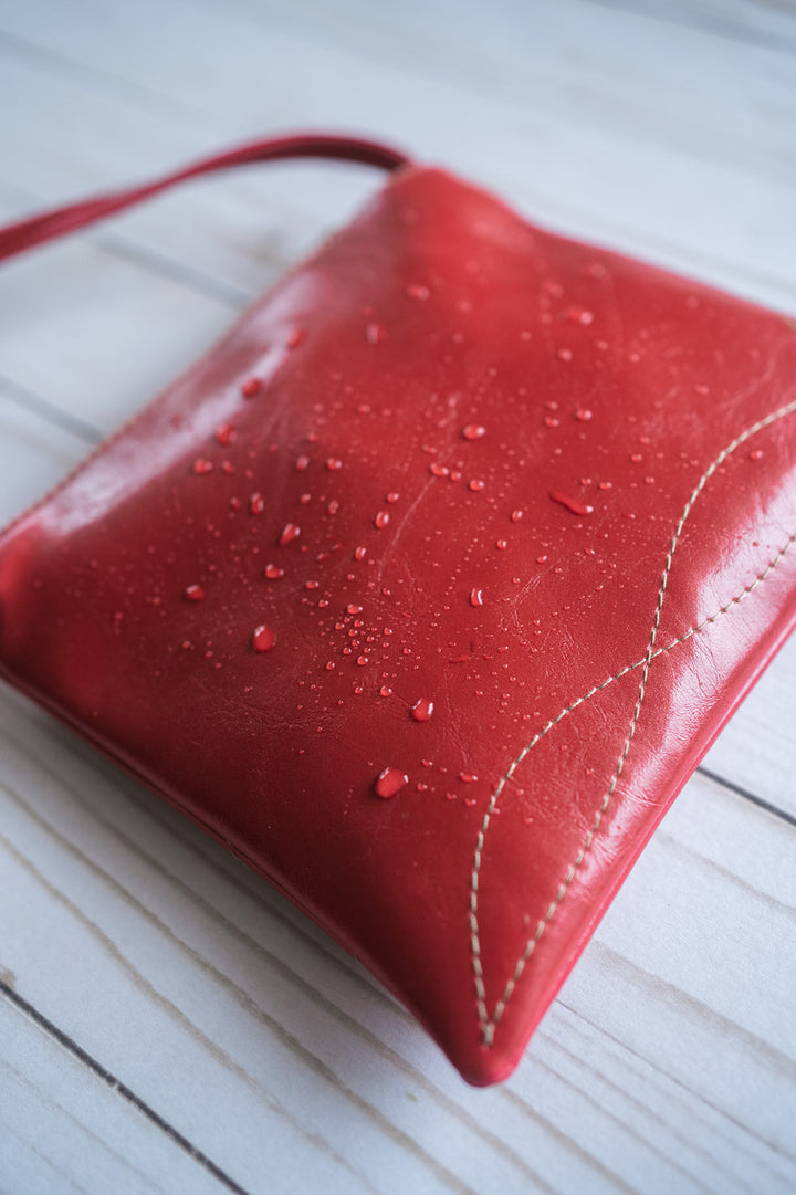 Cha Cha Small Crossbody Bag - Cherry Red Vegan Leather