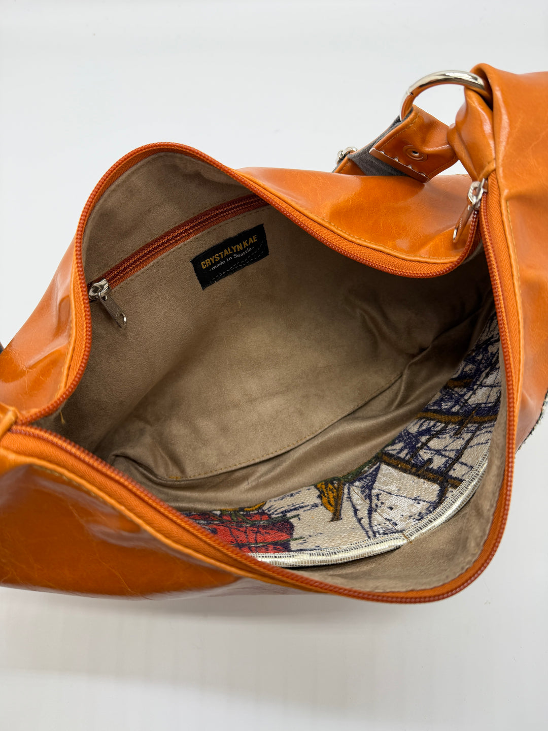 Charleston Large Hobo Bag - Sailboat Applique One of A Kind