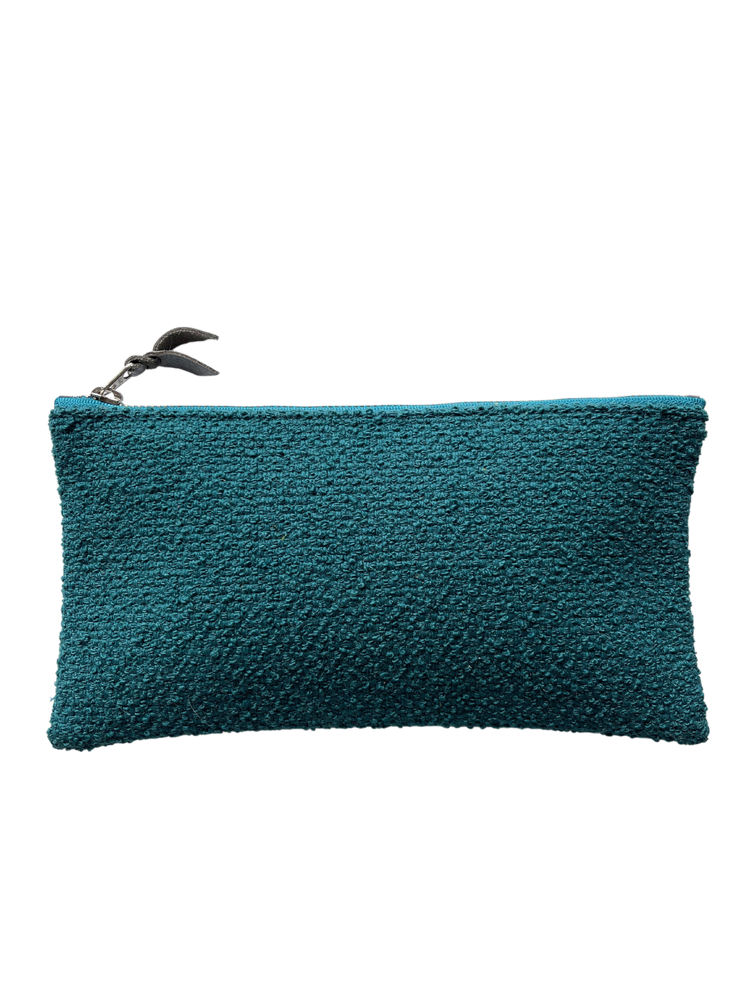 blue textured pouch#color_teal-boucle