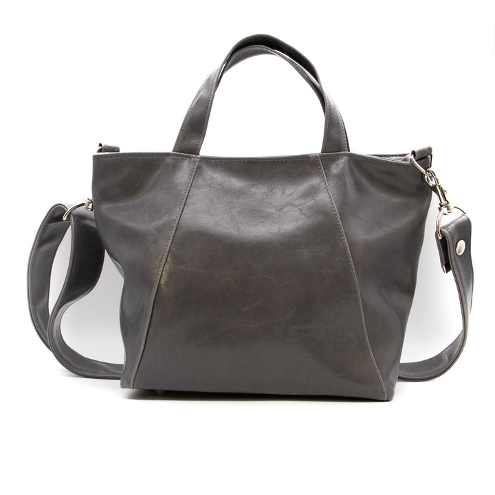 Mini Troubadour Tote - Grey with Rose Gold Leather