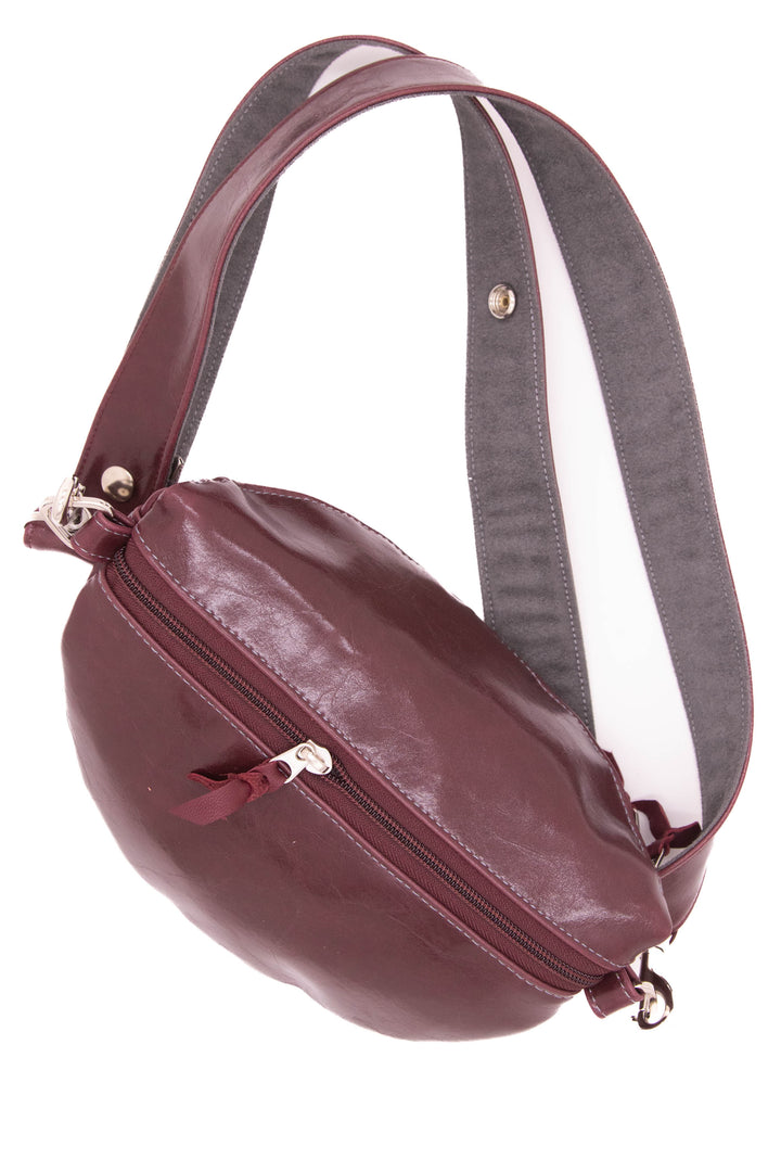 Fanny Pack from Glazed Vegan Leather made in USA#color_wine