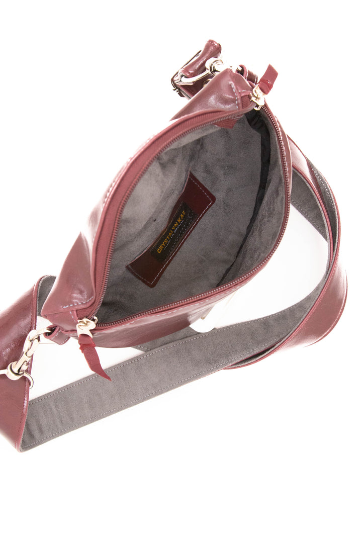 Fanny Pack from Glazed Vegan Leather made in USA#color_wine