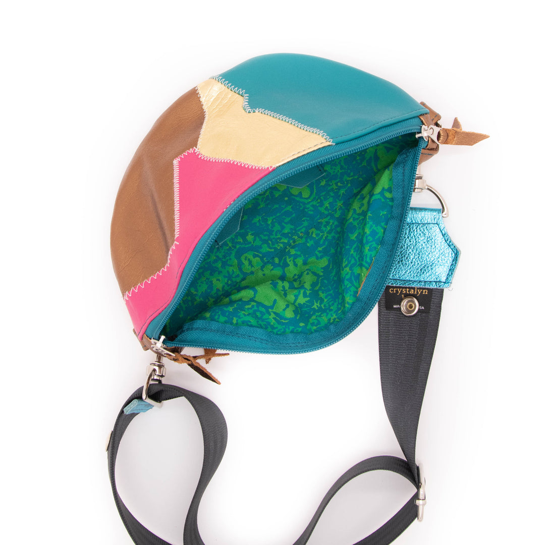 Leather Fanny "Franny" Pack from Leather made in USA#color_multicolor-with-bronze