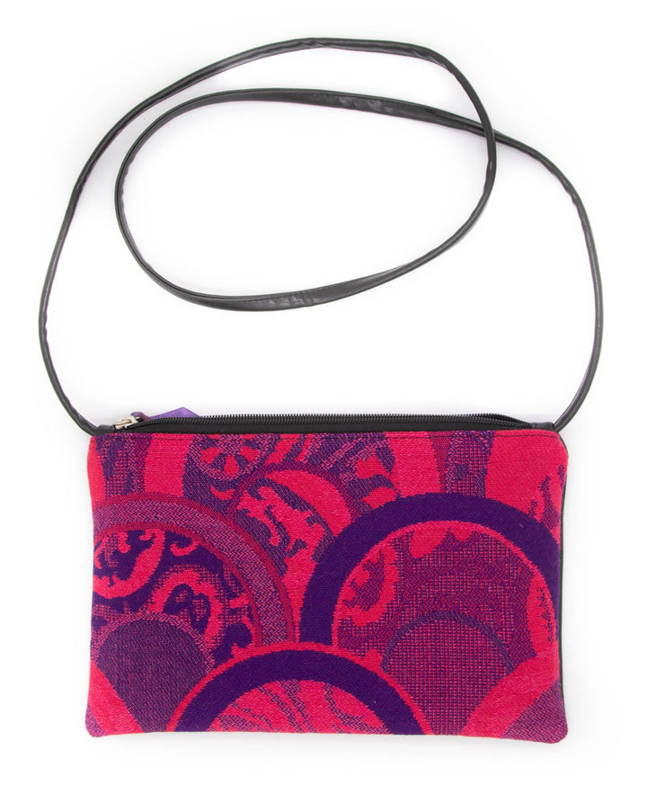 Vintage Boeing Fabric Bossa Nova Medium Crossbody Bag - Pink & Purple - One of a Kind!