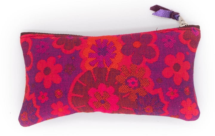 Vintage Boeing Fabric and Large Valet Pouch - Argentina Airlines 1972 - Pink & Purple Daisy
