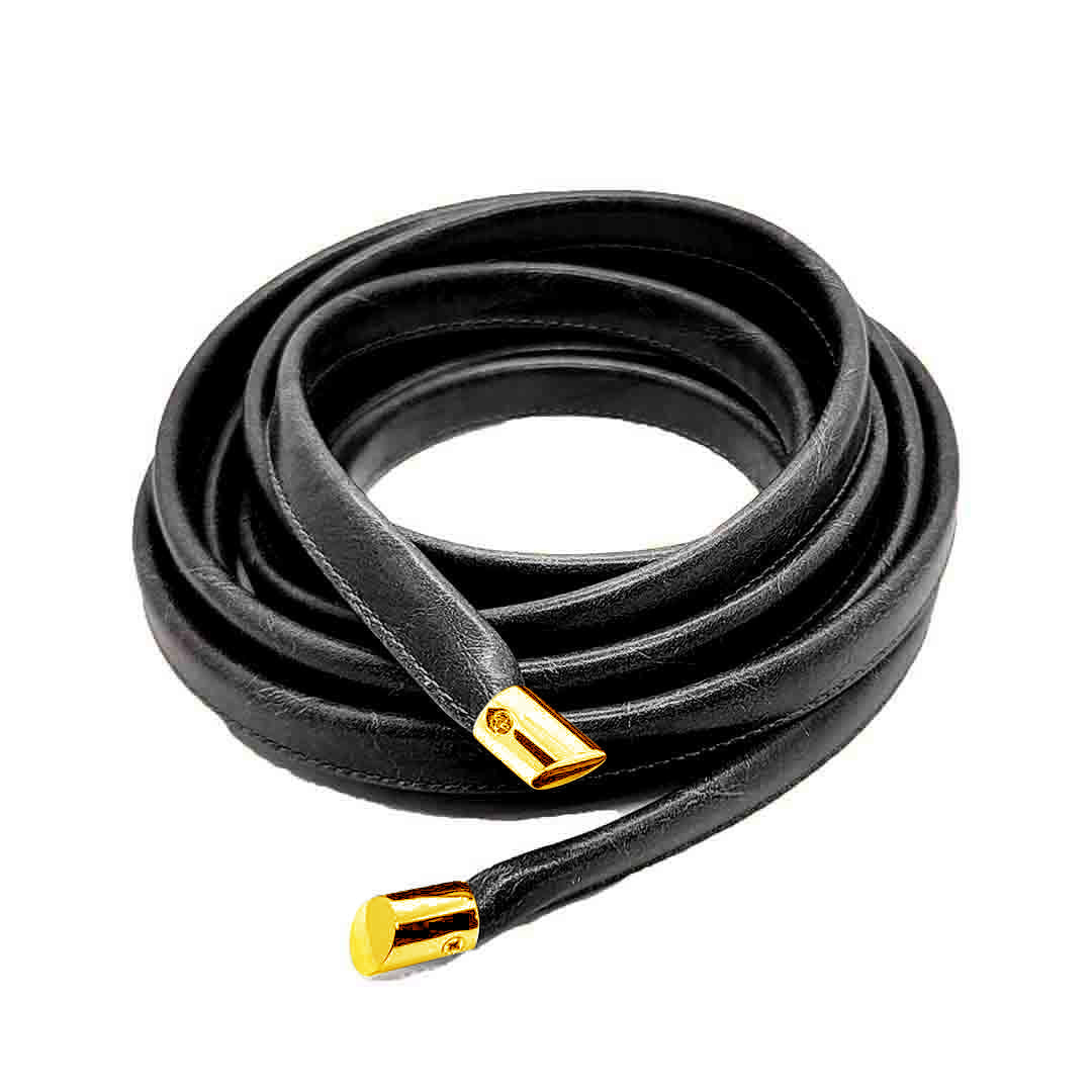 Narrow skinny wrap belt with metal hardware, plus size inclusive