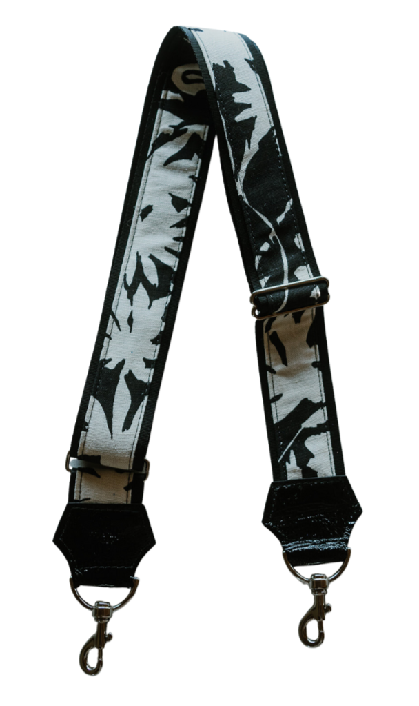 Limited Edition Adjustable Crossbody Strap - Black & White Floral Strap