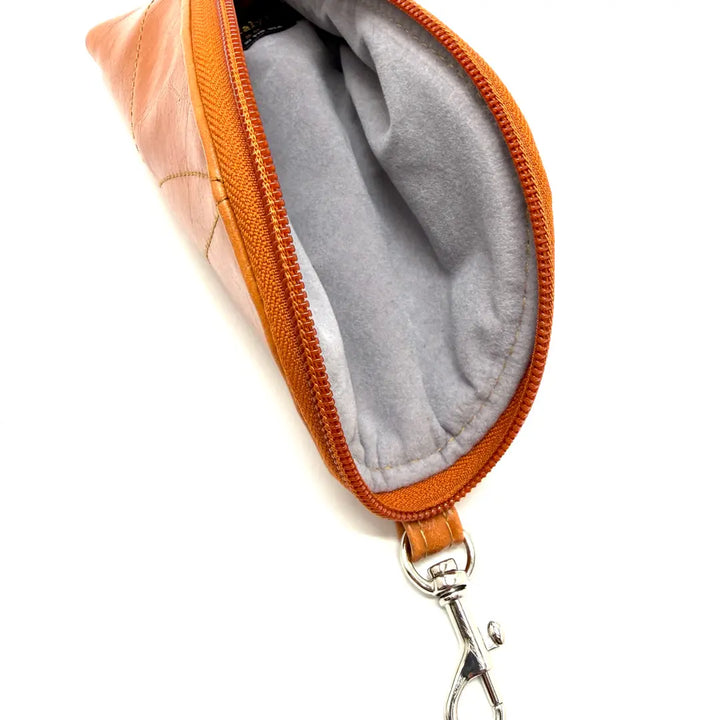 Cushioned Glasses Cases with ZIpper closure and Clip