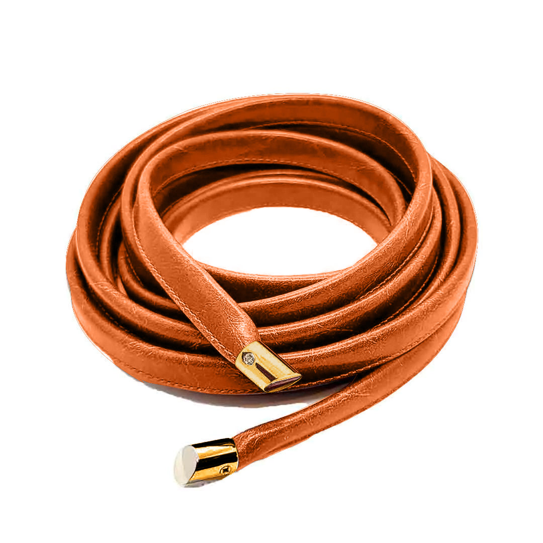 Narrow skinny wrap belt with metal hardware, plus size inclusive