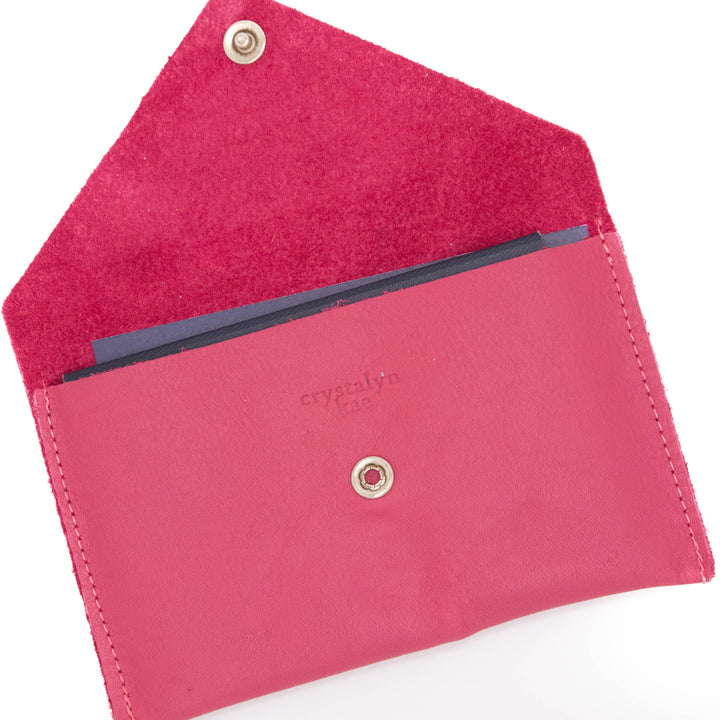 Passport Case Wallet from Leather made in USA#color_pink