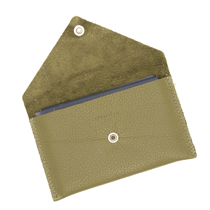 Passport Case Wallet from Leather made in USA#color_cactus-green