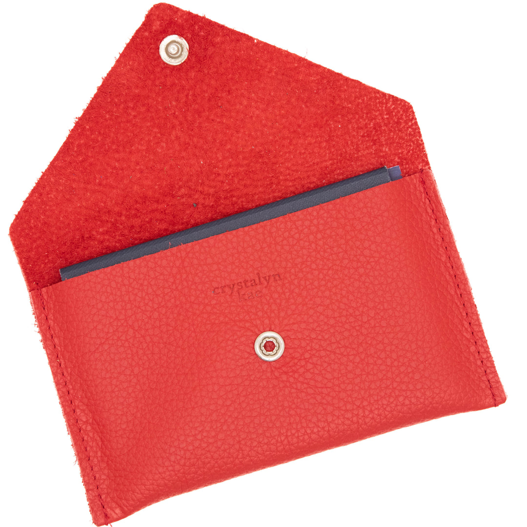 Passport Case Wallet from Leather made in USA#color_red