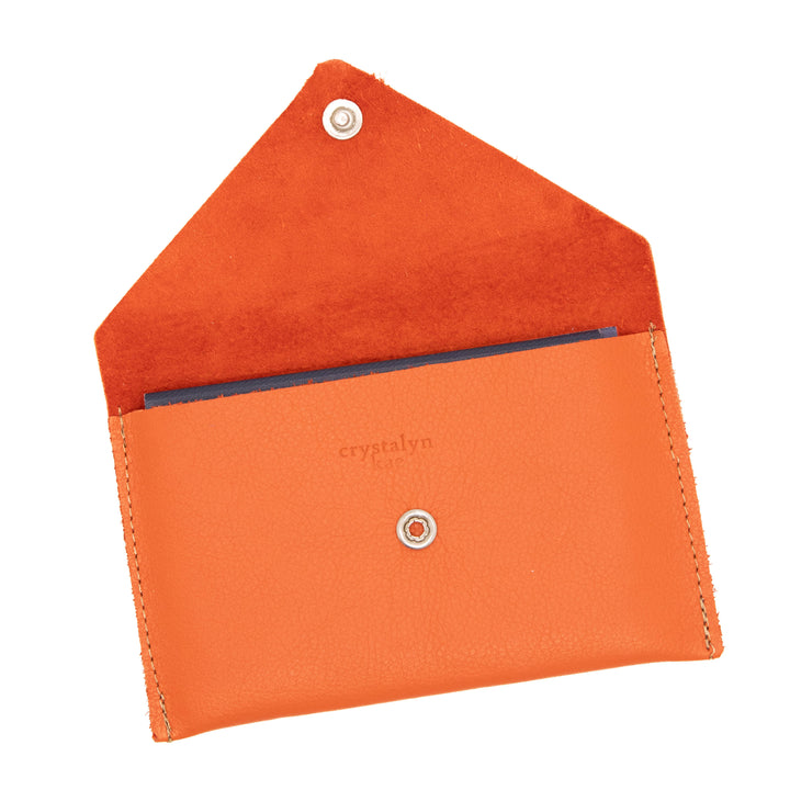 Passport Case Wallet from Leather made in USA#color_orange