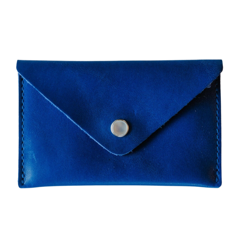Crystalyn Kae Cobalt Blue Leather Mini Wallet