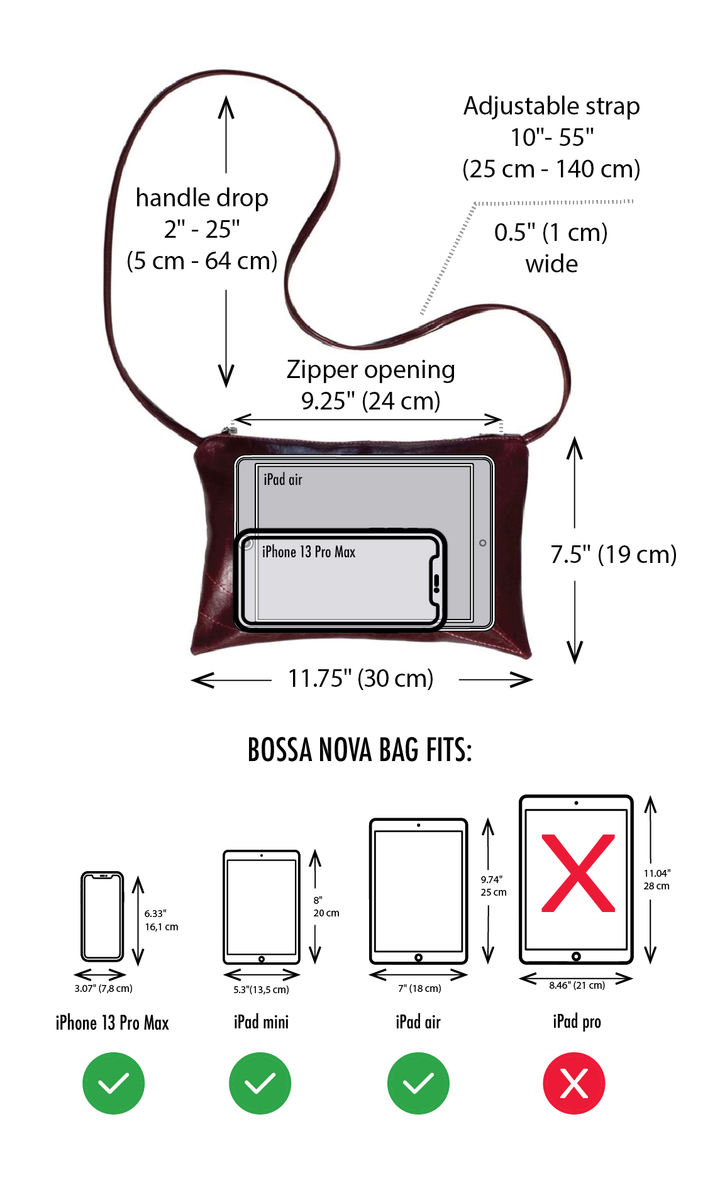 Bossa Nova Medium Crossbody Bag - Metallic Pewter Leather