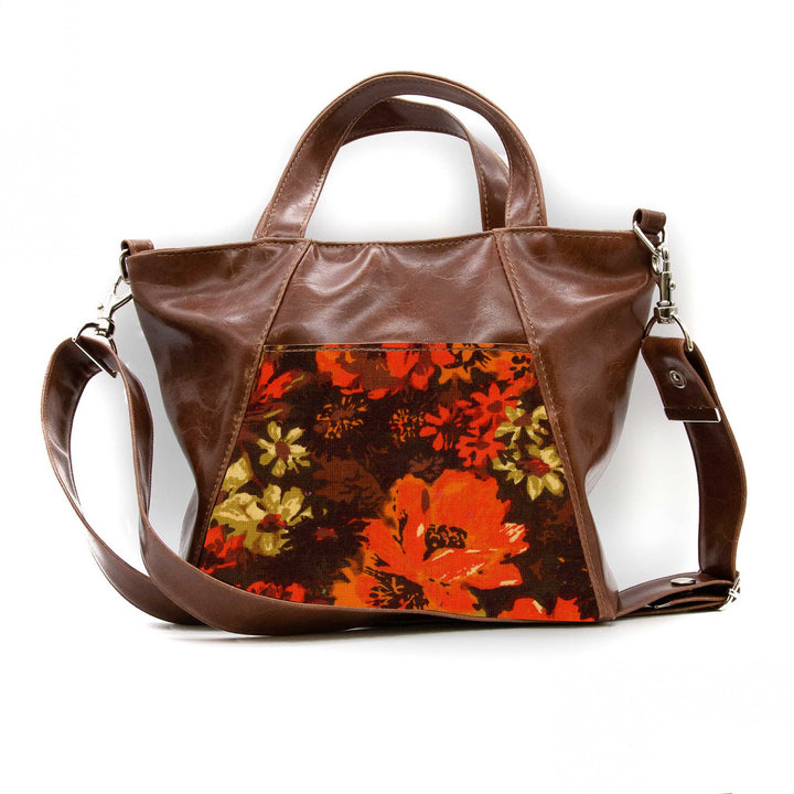 Mini Troubadour Tote - Ale Brown with Lucille Ball Vintage Floral
