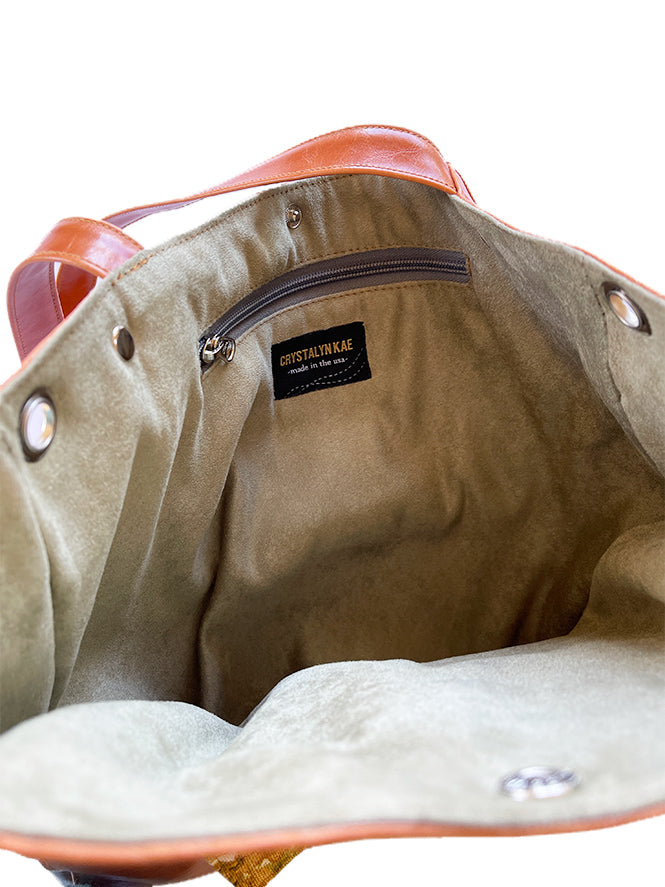 Metier Tote - Butterscotch Glaze Coated Canvas