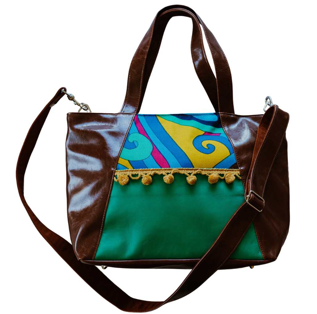 Troubadour Tote - Psychedelic Brown and Blue