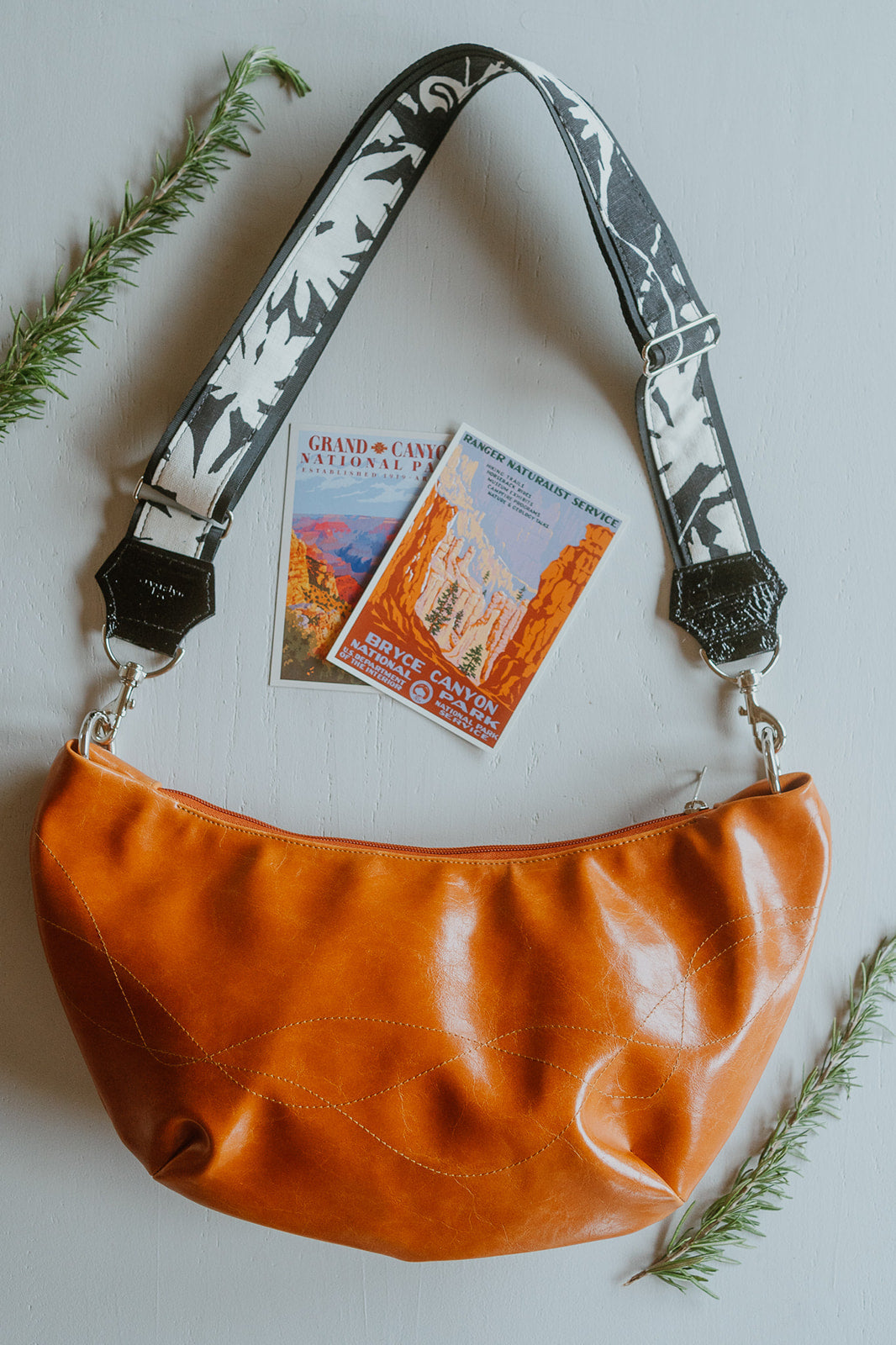 Womens Hobo Purse - Foxtrot Medium Topstitch Hobo Bag - Orange Vegan Leather#color_butterscotch