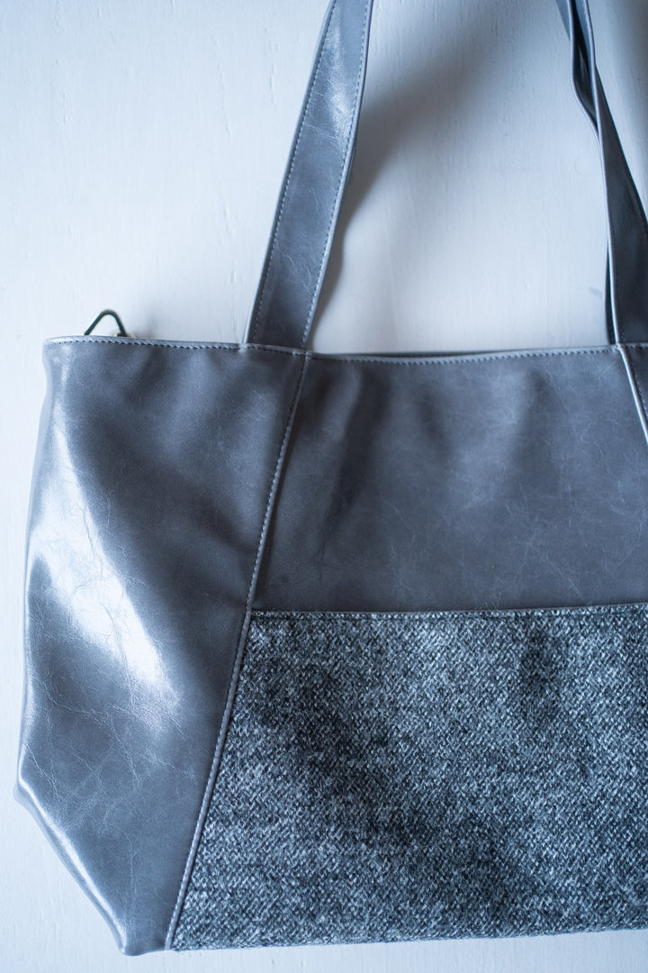 Troubadour Tote - Grey with Tweed