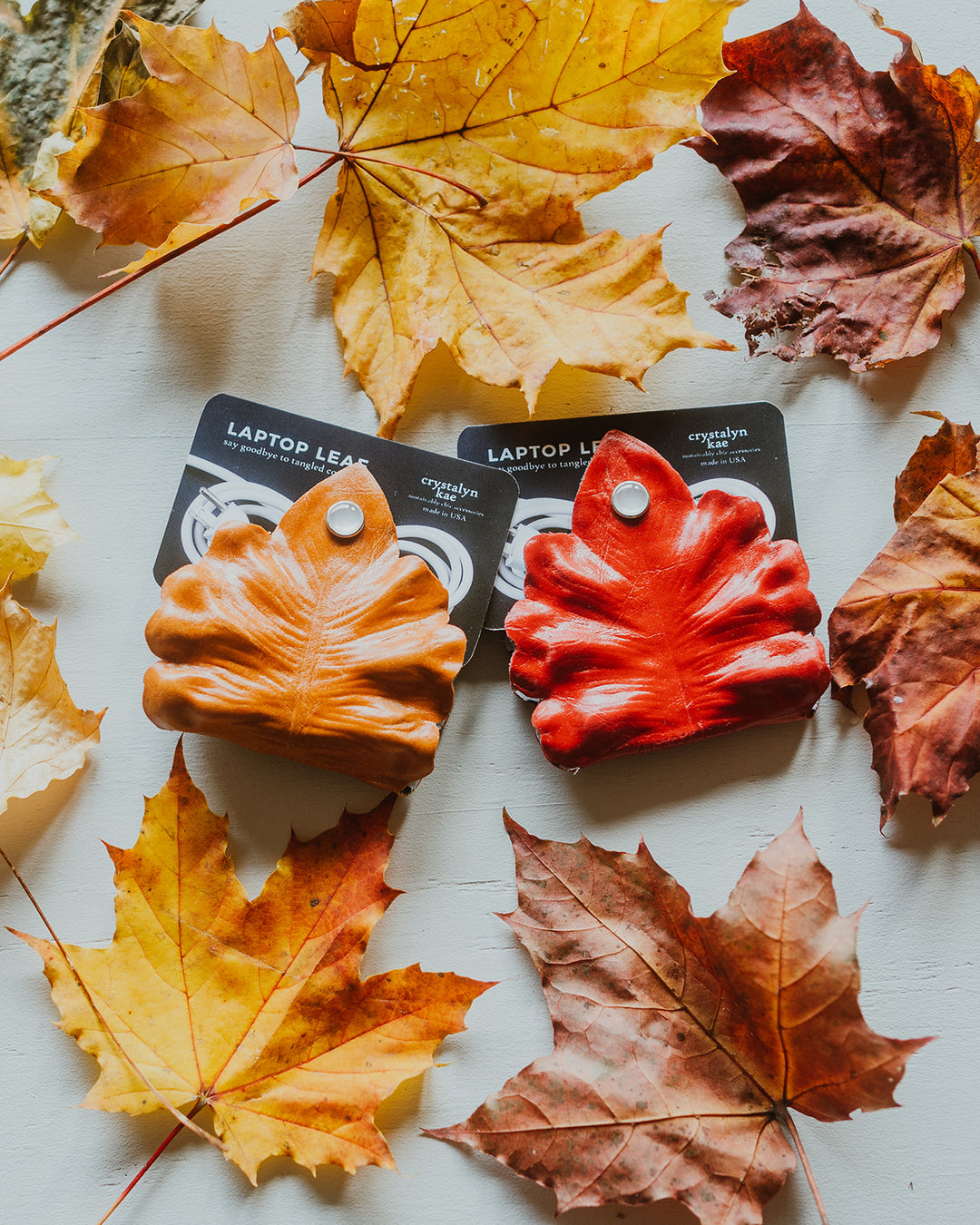 Laptop Leaf Cord Wrap