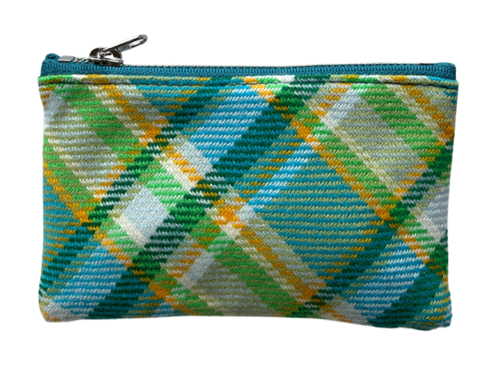 Small Valet Pouch - Teal Bias Plaid