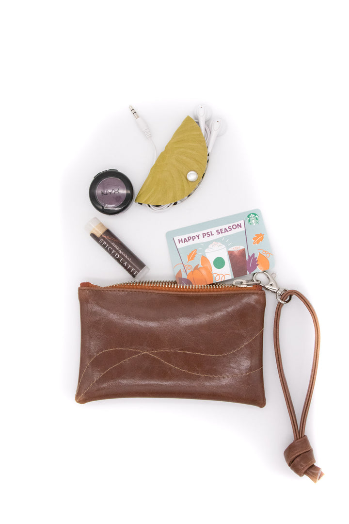 Small Valet Pouch - Ale Brown Vegan Leather
