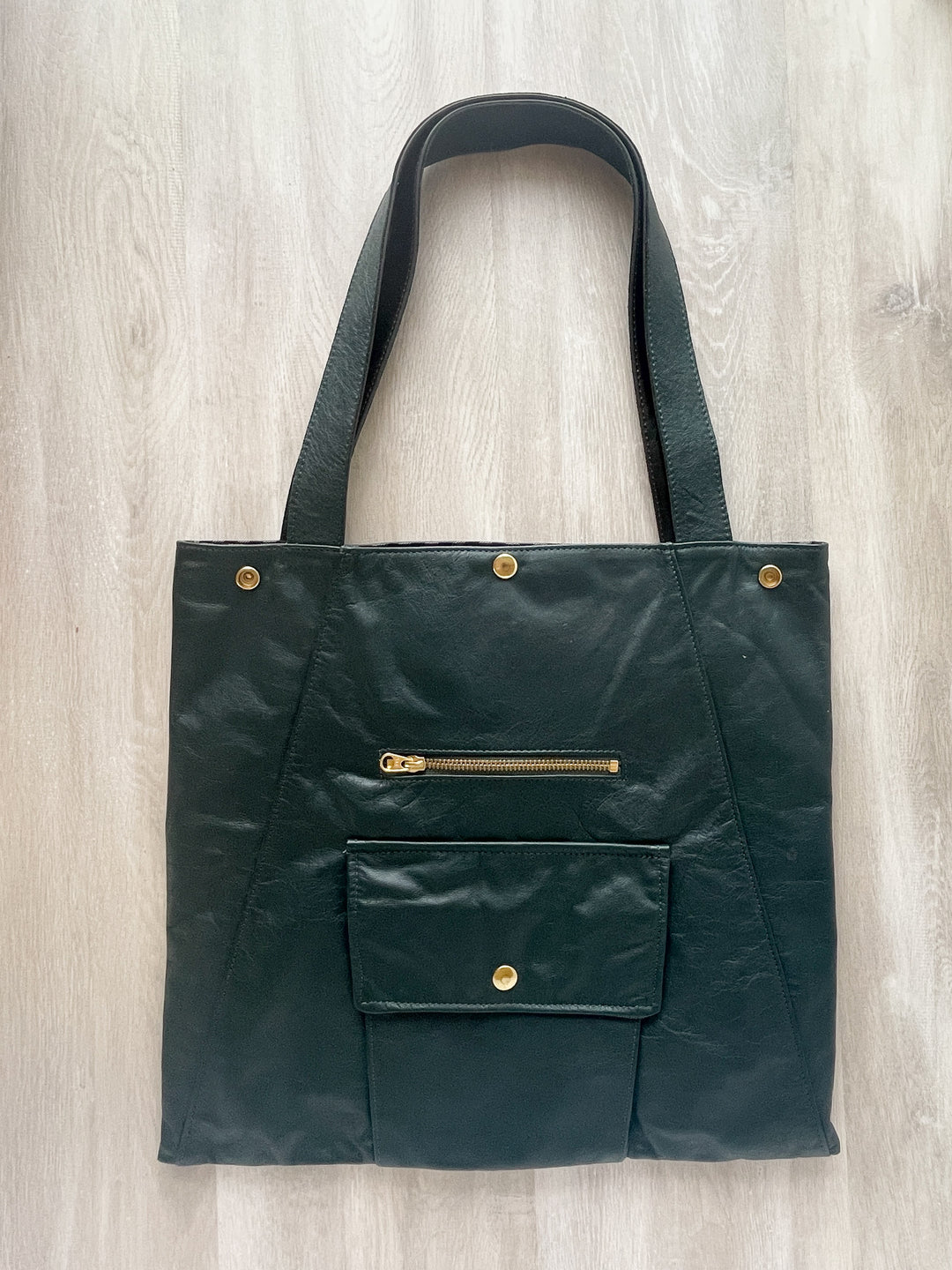 Metier Tote - One of a Kind - Hunter Green Leather