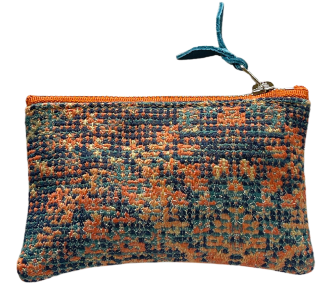 Small Valet Zipper Pouch - Tuscan Tapestry Vintage Fabric