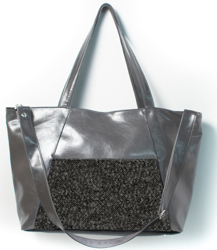 Troubadour Tote - Grey with Tweed