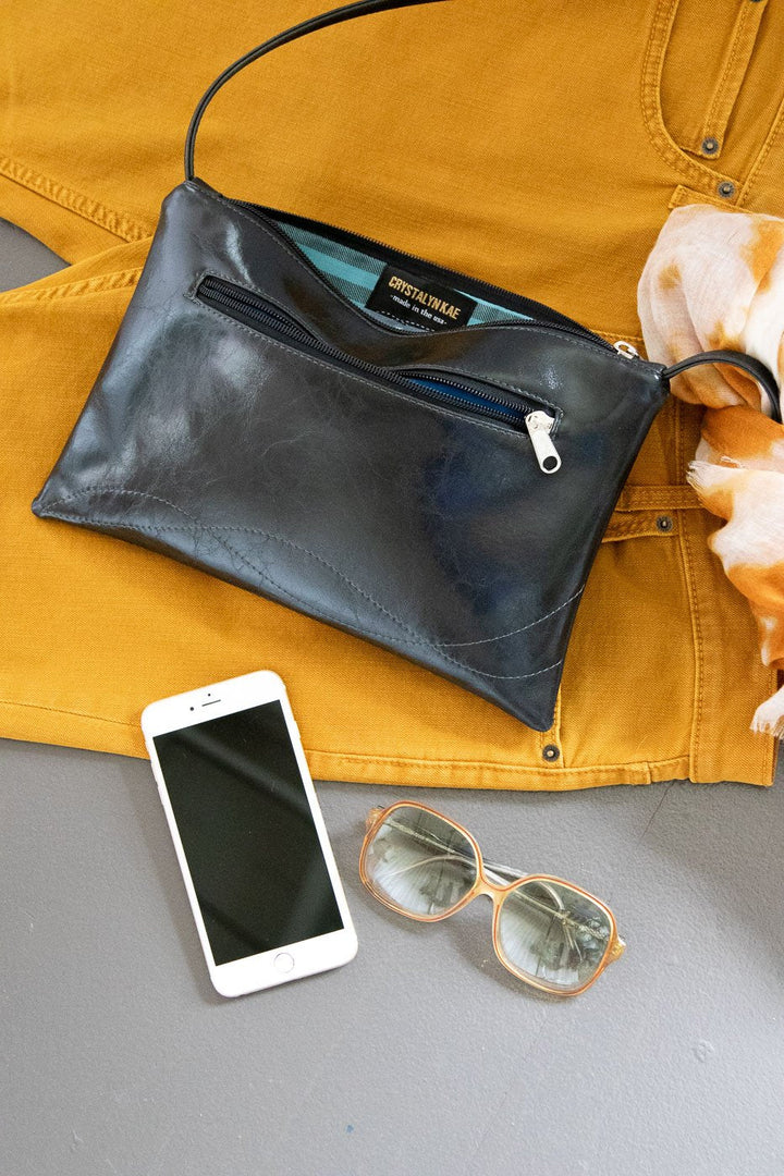 Bossa Nova Medium Crossbody Bag from Glazed Vegan Leather made in USA#color_butterscotch