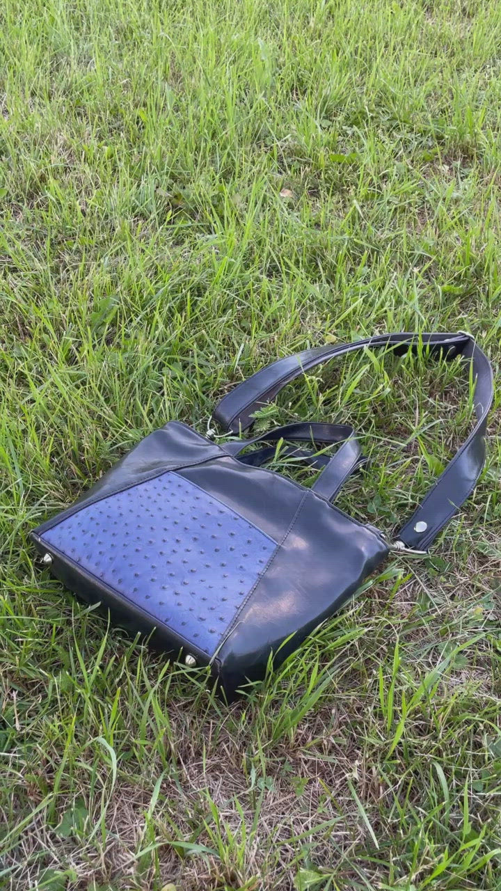 Mini Troubadour Tote - Black Vegan Leather