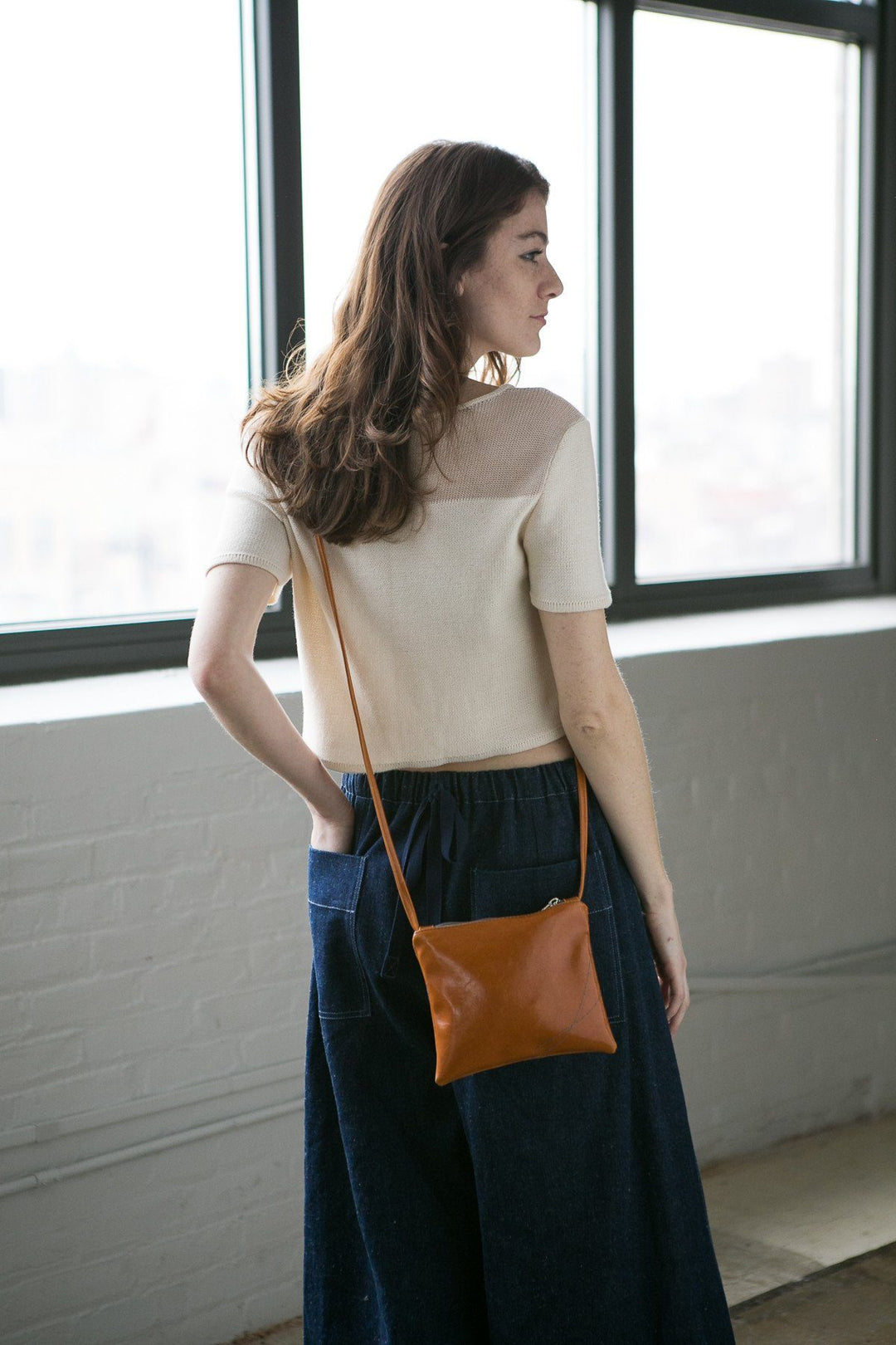 Cha Cha Small Crossbody Bag from Glazed Vegan Leather made in USA#color_butterscotch