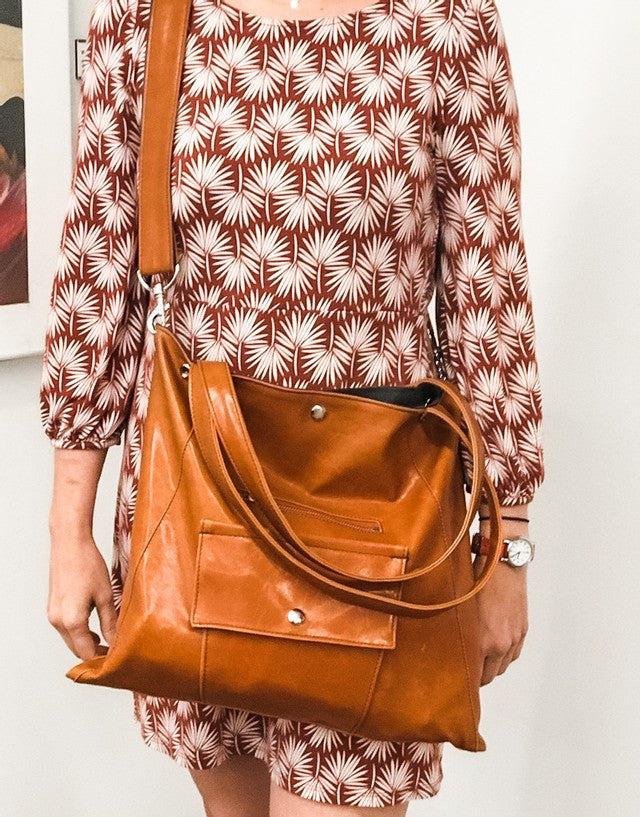 Metier Tote - Wine Glaze Coated Canvas